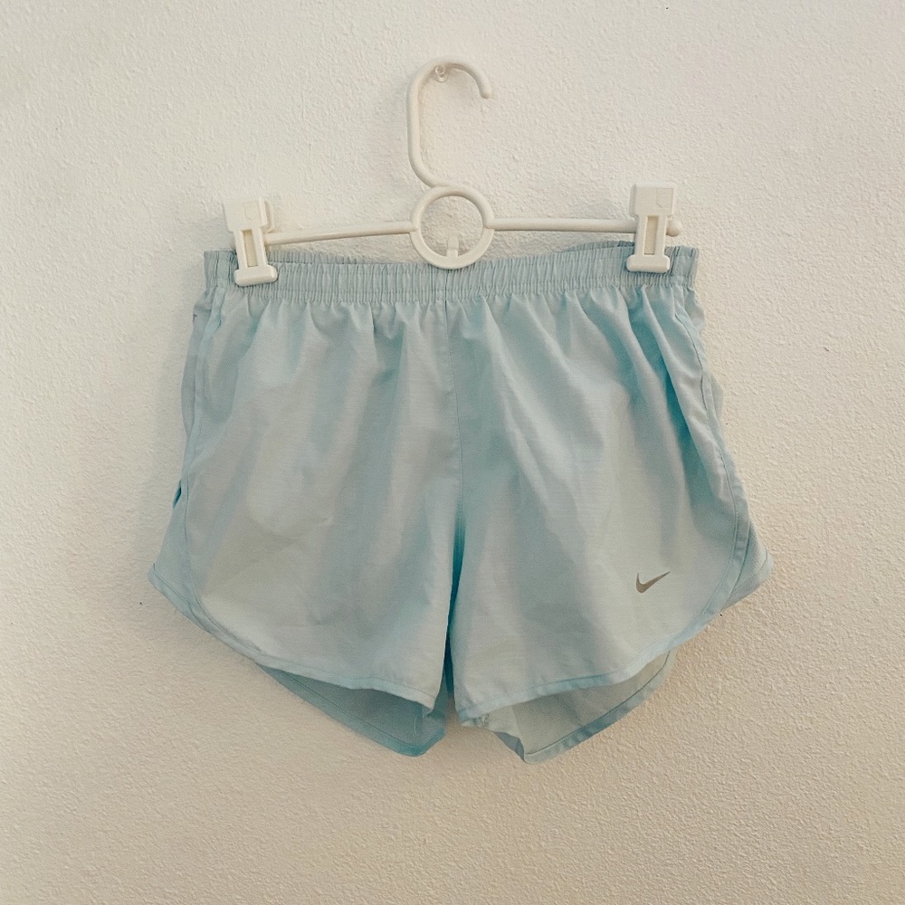 light blue nike dri-fit tempo shorts